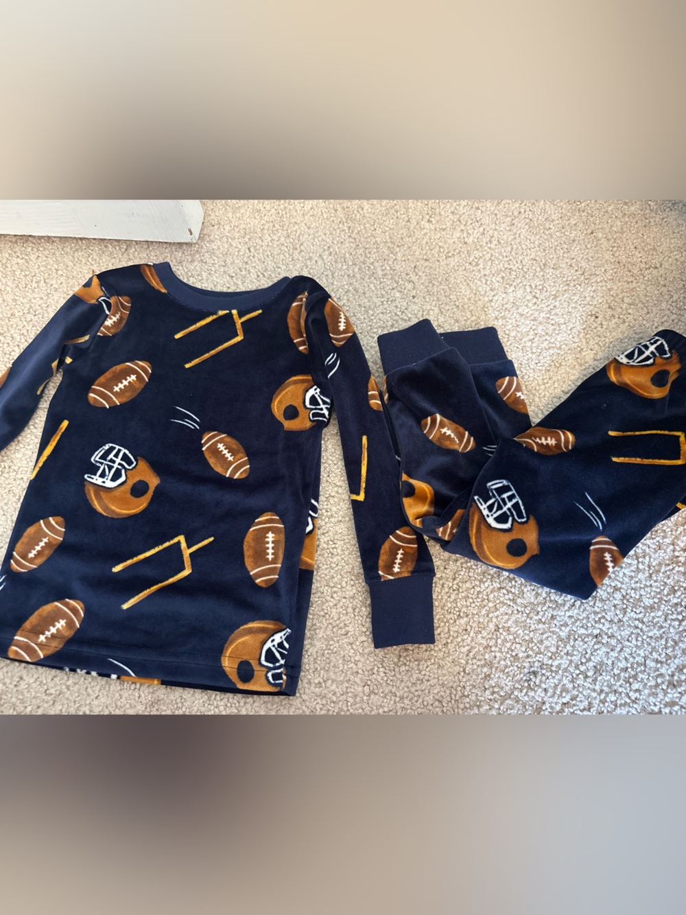 Carter's Navy Pajama Top with Yellow Accent